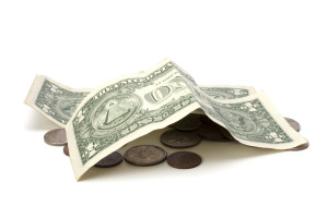 Money isolated on white  background