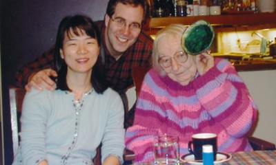 Pierre, with his wife (and frequent co-author) Hiroko Shimizu  and Jane Jacobs (with her hearing aid).